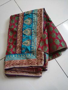 Embroidered Silk Saree