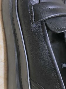 hush puppies Black Leather Loafers women