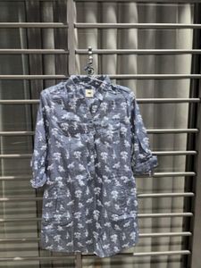 Blue Floral Print Dress
