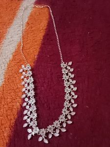 Baby Pink Floral Design Set with Earrings