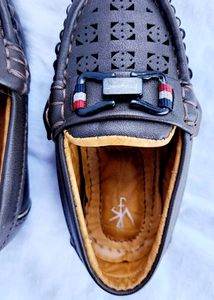 Brown Appliqur LOAFERS FOR BOY kids