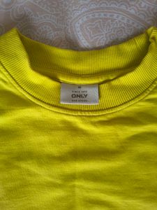 ONLY Bright Yellow Graphic Sweatshirt