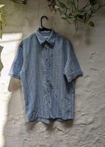 Blue Striped Short Sleeve Shirt