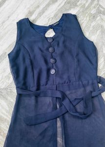 Elegant Navy Blue Ethnic Gown