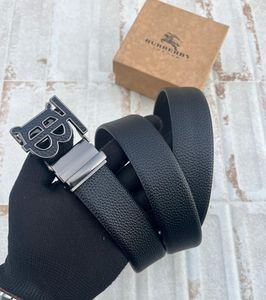 Burberry Black Leather Belt