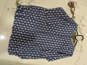 XXL Stylish Blue Printed Kurta