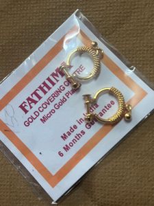 Fathima Gold Plated Hoop Earrings