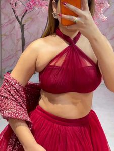 Elegant Maroon Lehenga Choli Set