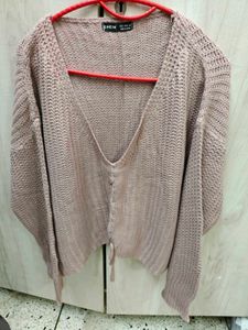 Shein Knit Tie Front crop Cardigan