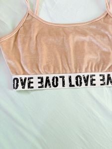Velvet Sporty Crop Top