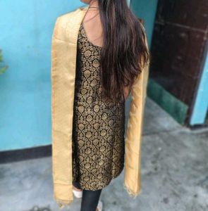 Elegant Black & Gold Tunic