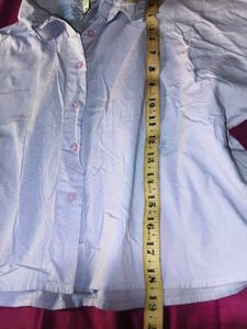 Lavender Cropped Button-Up Shirt