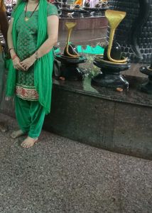 Green Salwar Suit and grown