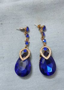 Elegant Blue Drop Earrings