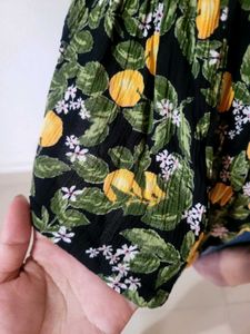 Chic Smocked Lemon Print Top