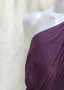 Elegant One-Shoulder Purple Gown