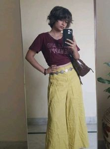 Stylish Yellow Palazzo Pants