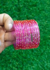 Green Glass Bangles 1 Set