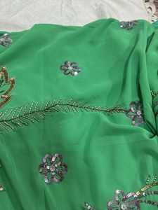 hand work very beautiful saree