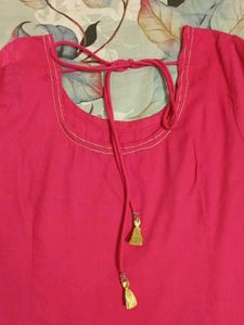 Melange Vibrant Pink Short Kurta
