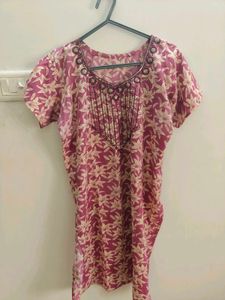 Embellished Floral Print Kurta