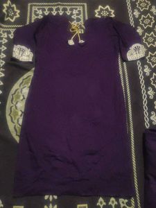 Elegant Purple Kurta Set with Embroidery