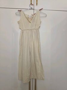 Cream Linen Jumpsuit