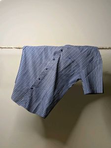 Men's Blue Striped Casual Shirt