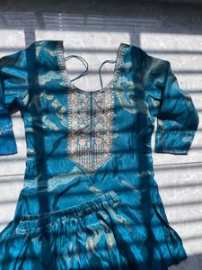 Teal Kurta Set with Pants