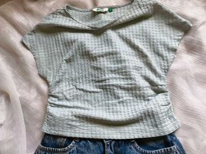 Pinteresty Textured Sea Green Top🐚