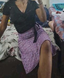 Floral Print Trumpet Skirt