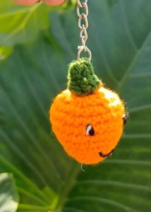 🥕 Handmade Crochet Carrot Keychain