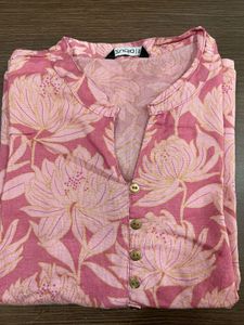 Pink Floral Print Kurta