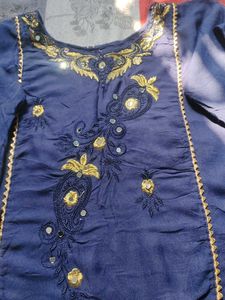 royal 💙 blue Elegant Kurta plazzo set