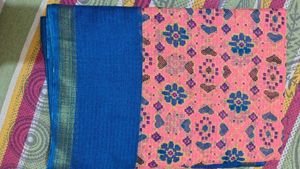Pink Floral Pattern Saree