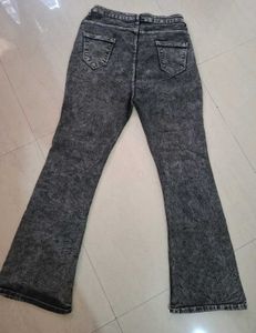 Grey Wash Flared Jeans