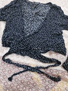 Floral Wrap Crop Top