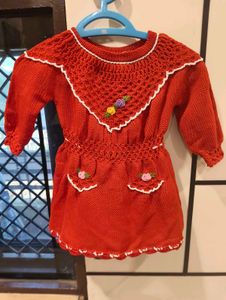Charming Red Knit Dress