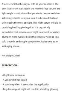 Tjori Overnight Skin Transformation Serum