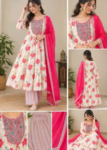 Floral Print Set with Dupatta