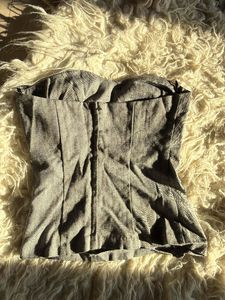Chic Grey Corset Top
