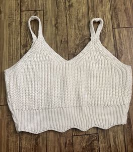Cozy Knit Crop Tank Top