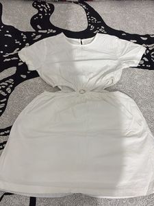 Chic White Cut-Out Mini Dress