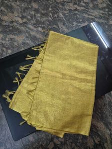 Elegant Golden Woven Half saree