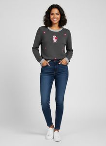 Cute Bear Embroidered Sweater