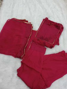 Beautiful pink kurta set with dupatta