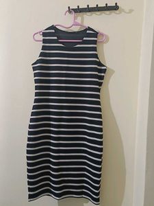 Classic Striped Sleeveless Dress
