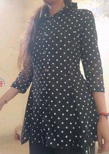 Chic Polka Dot Kurta for Women