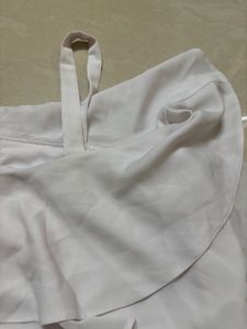 White Ruffle One-Shoulder Top