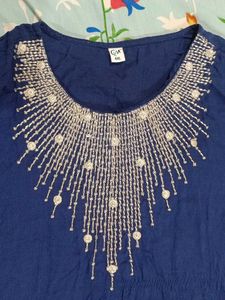 Elegant Blue Embroidered Kurta